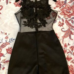 1 piece black shorts romper